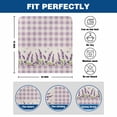 thumbnail image 6 of Purple Lavender Dining Chair Back Cover Only, Watercolor Spring Floral Butterfly Rustic Purple Plaid Set of 6 Chair Back Covers, Removable Washable for Dining Room, Banquet & Holiday Decoration, 6 of 9