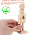 thumbnail image 3 of 6 Pcs Christmas Decorations Nutcracker Wooden Doll Goodies White Embryo School Painting DIY Crafts Man Xmas Ornament, 3 of 6