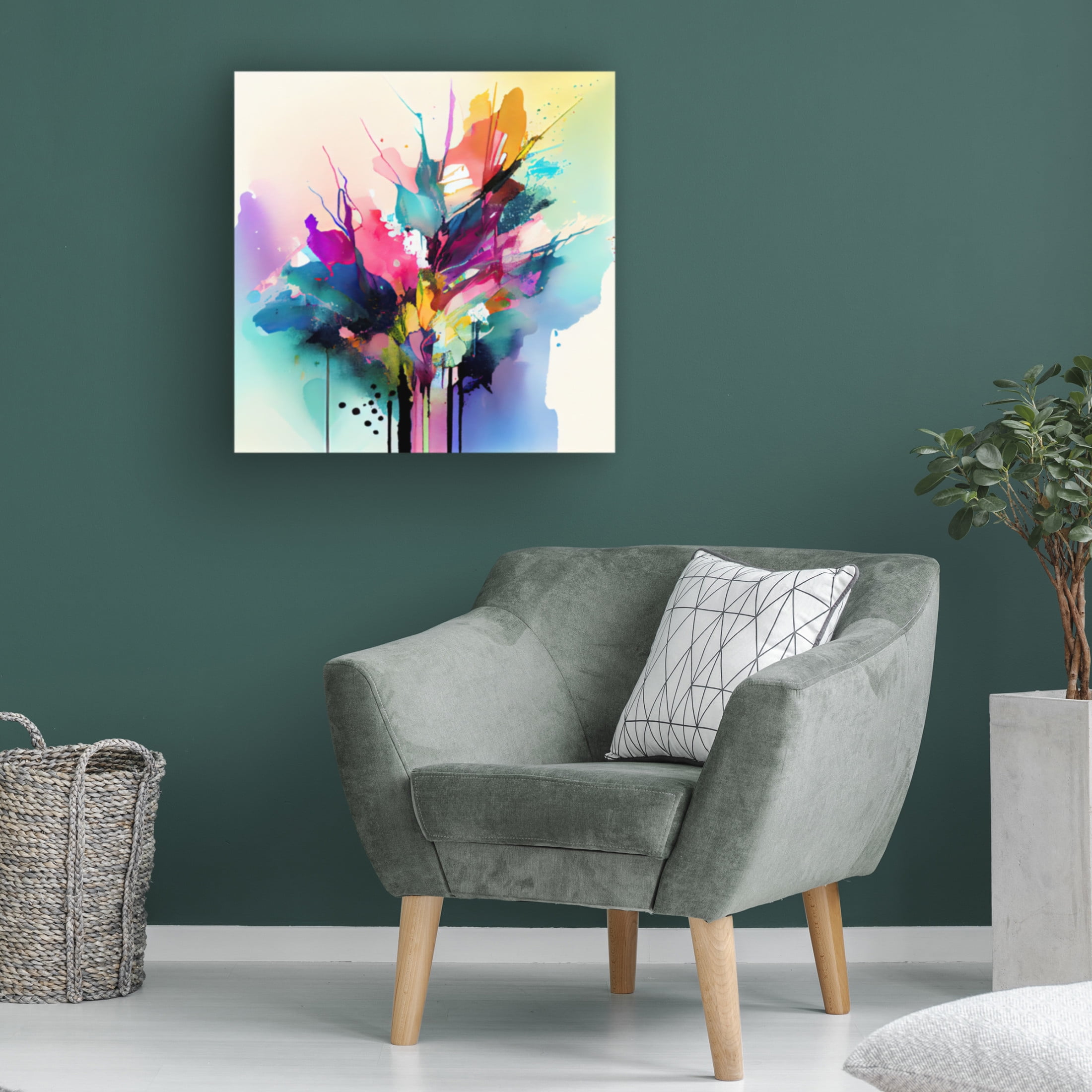 Canvas Wall Art - Sasha 'Turmoil' Wall Art for Living Room, Bedroom, or Office Décor by Trademark Fine Art - 24 x 24 Inches