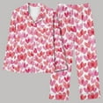 thumbnail image 4 of Tbopshirt Pajamas for Women,Pajamas Women's Valentine's Day Pajama Gift Set Hearts Print Long Sleeve Sleepwear Loungewear Pjs Lounge Set Nightwear,Womens Pajama Sets, 4 of 6
