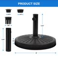 thumbnail image 3 of Base para paraguas Market Simple Deluxe Heavy Duty de 14 kg, color negro, 3 of 7