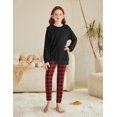 thumbnail image 3 of Arshiner Girls 2 Piece Outfits Long Sleeve Raglan Top with Pockets and Slim Fit Pants Daily Wear Set, 3 of 6