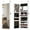 White, variant on Gymax 43.5'' Jewelry Mirror Cabinet w/ Full-length Mirror & Interior Makeup Mirror Rustic Brown