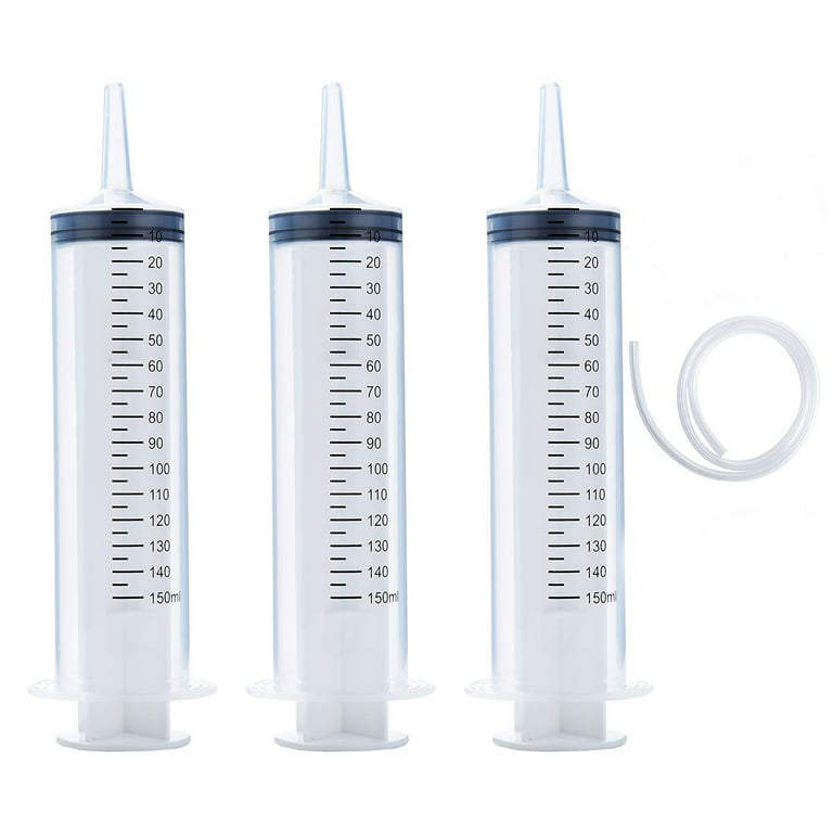 5 Pack 20ml Syringe, Large Plastic Syringe for Scientific Labs, Dispensing,  Measuring, Watering, Refilling, Multiple Uses