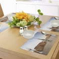 thumbnail image 4 of Ambesonne Galaxy Place Mats Set of 4, Planet Town Wars Image, Standard Size, Brown Blue, 4 of 6