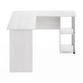 thumbnail image 2 of Pemberly Row L-Shape Desk with Stainless Steel Tubes in White Oak, 2 of 6