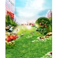 thumbnail image 2 of EREHome Polyester Fabric 5x7ft Fantasy Green Photography Backdrop Natural Plants Background Prop Red Mushroom Rabbit for Children Photo Studio, 2 of 2
