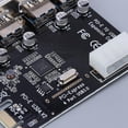 thumbnail image 5 of PCI-E USB 3.0 Hub Adapter Expansion Card 4 USB Port w/4PIN Power Supply Port, 5 of 5