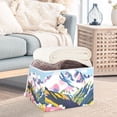 thumbnail image 3 of Yayeee Collapsible Cube Storage Bin with Lid Fabric Closet Decorative Basket with Handles, Abstract Mountain, 3 of 7