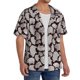 thumbnail image 2 of Fotbe Hand Drawn Pig Camisa Estampada de Manga Corta para Hombre, Casual de Verano, Estilo Playero, Sin Arrugas-Large, 2 of 5
