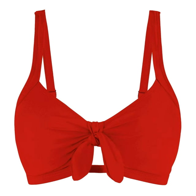 Wancir Ensembles de Bikini pour Femmes Mode Bikini Sans Manches Uni pour Femmes Maillot de Bain Rehausseur Rembourré Maillot de Bain Blouse