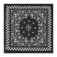 thumbnail image 1 of Pañuelo para la cabeza de algodón cuadrado con diseño de calavera de hip-hop para hombres y mujeres, pañuelo para la cabeza con estampado de fantasmas de Halloween, 1 of 1