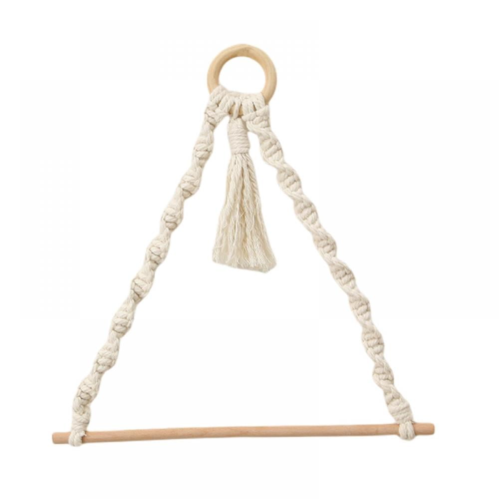 Lemetow Boho Paper Towel Holder Simple Cotton Rope Towel Holder Macrame