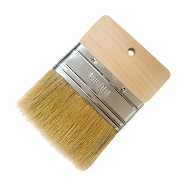 Pincel para pintar, pincel artístico, versátil, extra ancho, mango de madera, pincel para teñir, plano 4 pulgadas