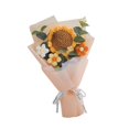 thumbnail image 3 of Flor de punto de ramo de crochet con bolsa de regalo tejida completa decoración del hogar flores preservadas de flores artificiales para el día de la amarillo, 3 of 8