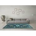 thumbnail image 3 of Ahgly Company Indoor Round Persian Light Blue Traditional Area Rugs, 8' Round, 3 of 4