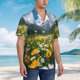 thumbnail image 3 of Balery Mountain Daisy Meadow Camisas hawaianas de manga corta para hombre, camisas playeras de corte holgado, camisas de vacaciones con botones,XX-Large, 3 of 7