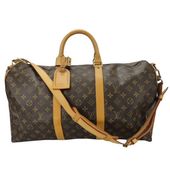 Pre-Owned Louis Vuitton Keepall 50 Bandouliere Boston Bag M41416 Monogram Brown... (Good)