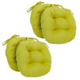 thumbnail image 1 of Coussins de Chaise Ronds Capitonnés en Microsuède Uni de 16 Po (Ensemble de 4), 1 of 2