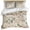Beige, variant on 3 Piece Pastoral Botanical Duvet Cover Set Full Size,Microfiber Comforter/Quilt Cover with Corner Ties and 2 Pillowcases,Vintage Mushroom Spring Summer Flowers All Season Bedding with Zipper Closure