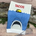 thumbnail image 2 of Tacos Shark Funny Deep Sea Attack Tea Towel, 2 of 7