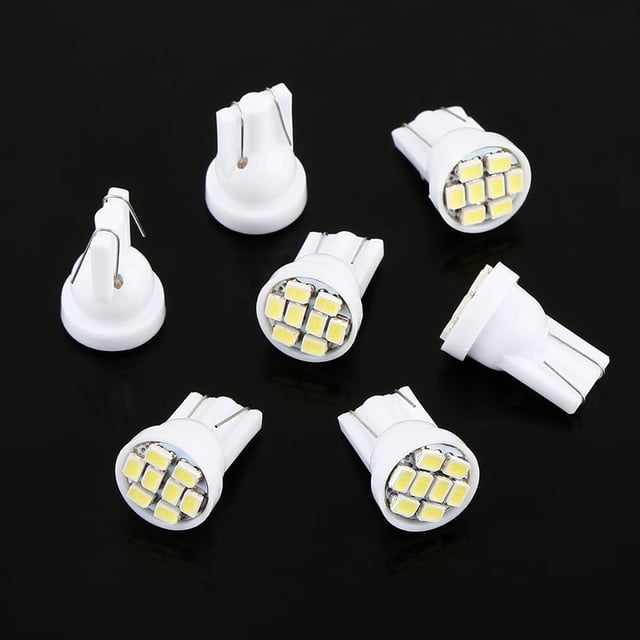 Luz LED para automóvil, Luz interior para automóvil, 100 pzas T10 8 SMD 1206 Bombilla LED para interiores de automóvil LED Lámpara indicadora automática Blanco EOTVIA NO