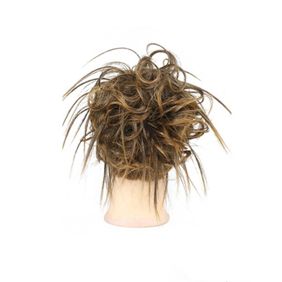 High Temperature Silk Synthetic Messy Hair Band Bun Wig Natural Fiber for Easy Updos and Everyday Wear