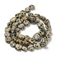 thumbnail image 3 of Natural Dalmatian Jasper Beads Strands Tumbled Stone 7~13x4.5~10x4.5~10mm Hole: 1.2mm 44~46pcs/strand 15.08~16.14 inch(38.3~41cm) diy, 3 of 5
