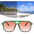 thumbnail image 4 of FEISEDY Retro Square Aviator Sunglasses Women Men 70s Vintage Trendy Plastic Frame Sun Glasses B2835, 4 of 14