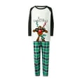 thumbnail image 2 of Christmas Pajamas for Family Long Sleeve Sunglasses Reindeer Print Tops + Pants Set Winter Sleepwear, 2 of 10