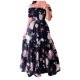 thumbnail image 1 of Vestido a media pierna informal con estampado floral bohemio de verano para mujer, vestido de fiesta en la playa con hombros descubiertos y hombros descubiertos Fridja bnh6829, 1 of 8