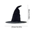 thumbnail image 3 of Witch Hat for Halloween with Steel Wire Brim, Lightweight Flannel Costume Hat for Party Decor & Photo Props, 3 of 6