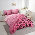 thumbnail image 3 of Castle Fairy Adults Leopard Cheetah Print Glitter Bedding Comforter Set 7pcs,Sparkling Sequin Print Queen Bedding Sets Super Cozy,Abstract Gradient Queen Sheet Sets,Microfiber Bedroom Decor, 3 of 8