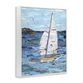 thumbnail image 4 of Stupell Industries Collaged Sailboat Scene Transportation Painting White Framed Art Print Wall Art, 16 x 20, 4 of 10