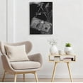 thumbnail image 4 of Rhinestone Money Bag & Heels Canvas Wall Art, Glam Luxury Fashion Decor, Black And White Fashion Artwork For Living Room, Ready To Hang, 4 of 5