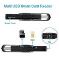 thumbnail image 3 of Smart Card Reader Usb 4 Connections Usb Hub, Usb Common Access Cac Card, Sdhc/Sdxc/Sd And Micro Sd Card Reader For Sim And Mmc Rs & 4.0 Windows, Linux, 3 of 4