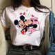 thumbnail image 1 of Disney Mickey and Minnie 100% Cotton T-shirt Cute Women's Top O-Neck Summer Kawaii Mickey Mouse Casual Tee Free ShippingS Gao Jinjia LED, 1 of 2