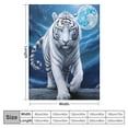 thumbnail image 4 of HENGT Throw Blanket ", Soft Cozy Warm Fuzzy Flannel Plush Blanket Siberian White Tiger Under The Blue Starry Night Blanket for Couch, Sofa, Bed, Living Room, 4 of 6