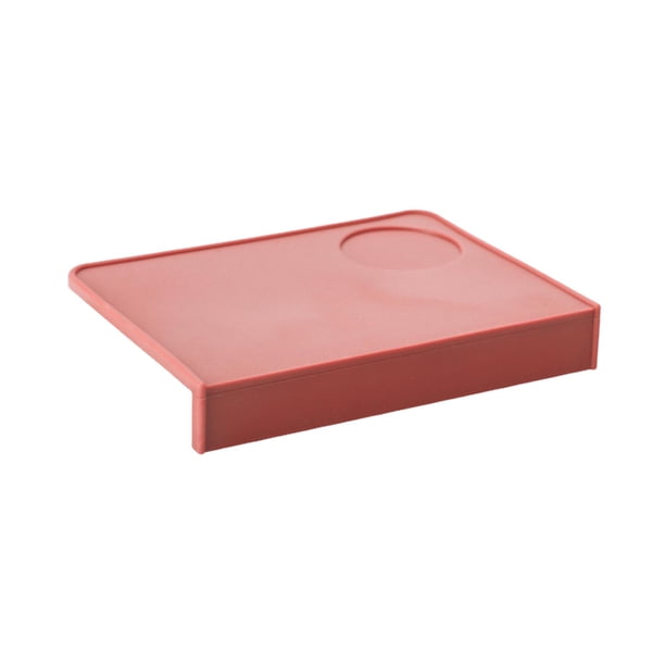 Tapete para apisonar café, organizador de mostrador, tapete nivelador de café de grado alimenticio, tapete de almacenamiento para apisonar café Rosado