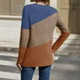 thumbnail image 6 of UAMVSH Long Sleeve Shirts for Women Color Block Soft Tunic Tops Casual Loose Fit Crewneck Fall Blouses Fashion Clothes, 6 of 6