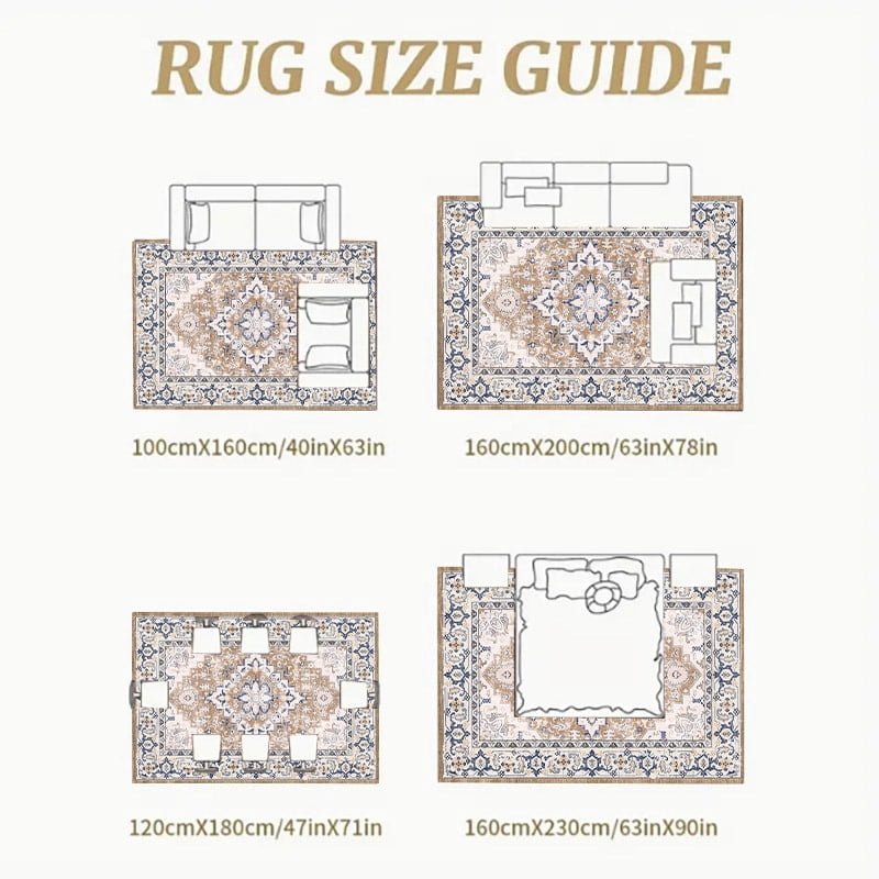 TECHVIDA 5x7 Area Rugs for Living Room Rugs, Modern Abstract Machine Washable Vintage Rugs,Non Slip Carpet,Modern Carpet for Bedroom Dining Room Farmhouse Home