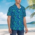 thumbnail image 3 of Fuzoiu Snake Print Hawaiian Shirt for Men, Summer Beach Casual Short Sleeve Button Down Shirts, Men’s Beach Summer Shirts with Pocket,Large, 3 of 7