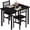 Black, variant on Baxlane Dining Table Set, Rustic Kitchen Table and 2 Chairs with Metal Frame, for Dining Room, Kitchen, Small Space, Brown