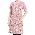 thumbnail image 5 of Pink Cow Sweater Pattern Apron-Garden Aprons for Women with Pockets-Cotton Linen Waterproof Kitchen Cooking Gardening Aprons Adjustable for Kitchen,Cooking,BBQ and Salon 33x27 Inch, 5 of 7
