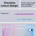 thumbnail image 3 of Dteck iPad 10.2 Case with Pencil Holder, Gradient Glitter for iPad 9th/8th/7th Generation Case 10.2 Inch Slim Lightweight TPU Shockproof Protective Cover for 10.2" iPad 2021/2020/2019,Blue Purple, 3 of 8