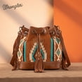 thumbnail image 3 of Wrangler Hobo Bags for Women Designer Bucket Purses Western Shoulder Handbags, Brown, 3 of 7