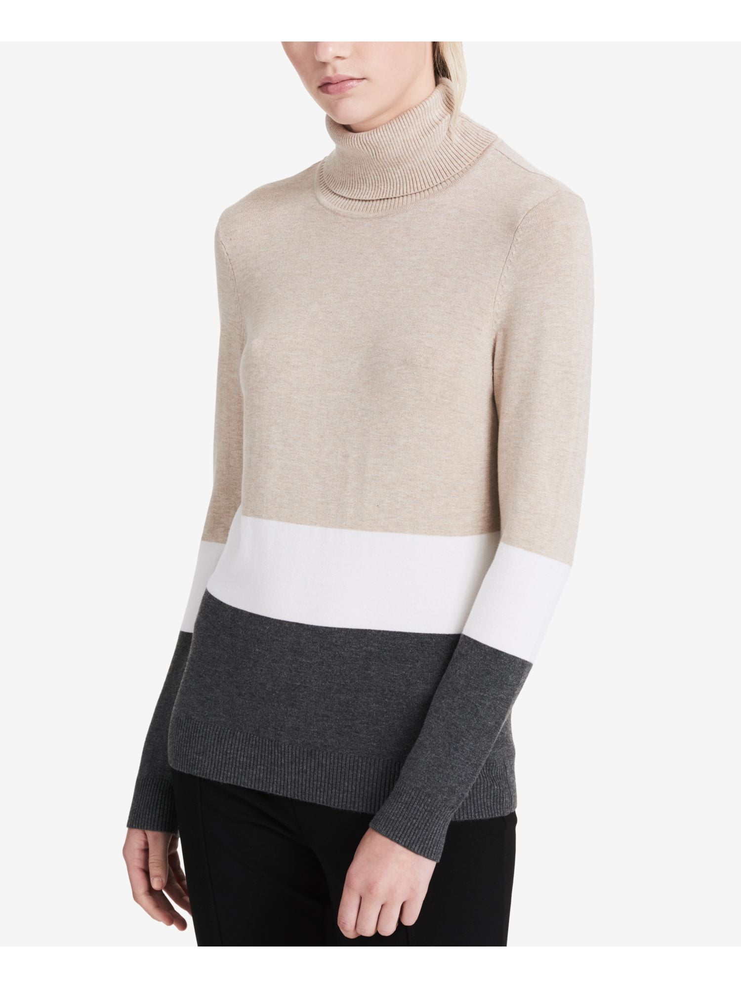 Calvin klein clearance color block sweater