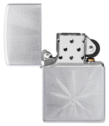 Zippo Lighter - Customized Engraved Message Windproof Leaf Leaf Design 46256