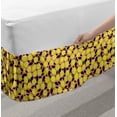 thumbnail image 2 of Lemons Bed Skirt, Abstract Citrus Leaves Rhythmic Fruits Energetic Summer Art, Elastic Bedskirt Dust Ruffle Wrap Around for Bedding Decor, 4 Sizes, Coral Pastel Yellow, by Ambesonne, 2 of 2