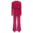 thumbnail image 3 of Gibobby Conjunto de sudadera informal para mujer Conjunto casual de pantalones largos de pierna ancha con cuello redondo y manga larga para mujer(Rosa caliente,M), 3 of 5